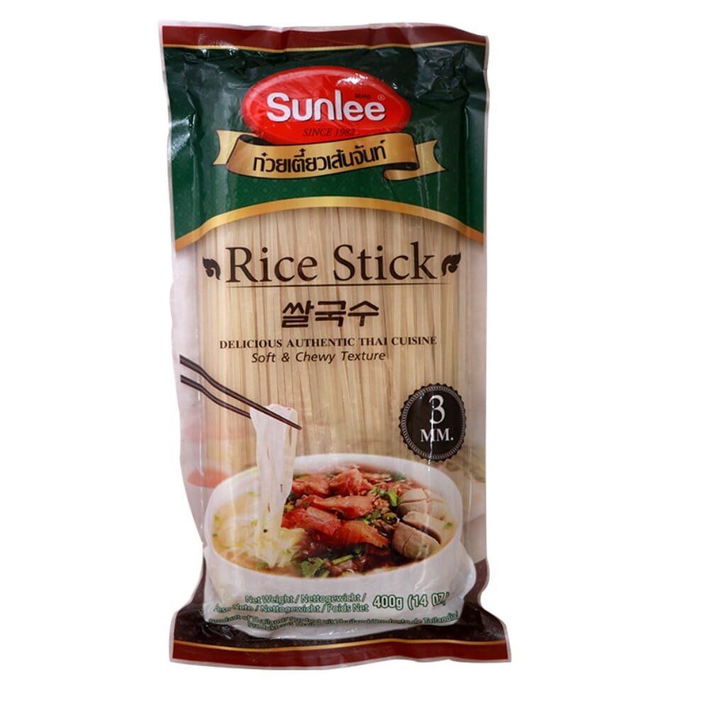 Rice Stick Straight 3 mm, Sunlee, 30 x 400 g - Mandarinen Oslo