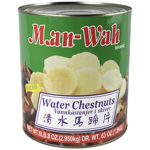 Water chestnut sliced, Vannkastanjer i skiver 6 x 3 kg