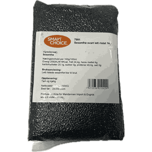 Sesamfrø Svart lett ristet Standard 1kg/20