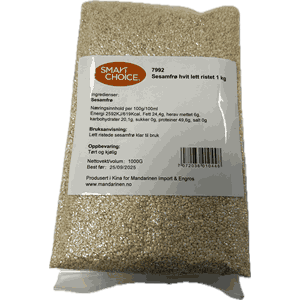 Sesamfrø Hvit lett ristet Standard 1kg/20